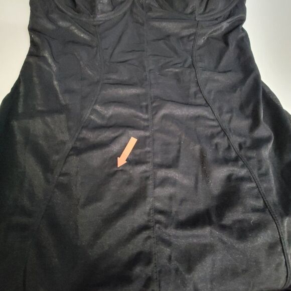 House Of Desire Black See Through Mesh Bustier Dress W/Garters Sz Medium W/Flaws - Picture 9 of 11